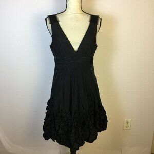 Sold~BCBG Max Azria ASO Taylor Swift Mini Babydoll Dress Sz Black Sleeveless